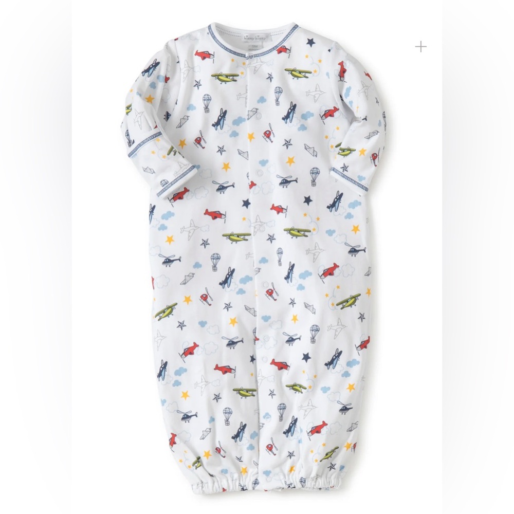 KISSY KISSY Aviators Pima Cotton Converter Gown/Romper - NB